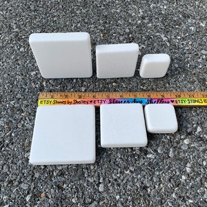 Fair & Square Authentic Santorini sampler ! Six stones total ! Santorini rocks - rocks for painting- square rocks