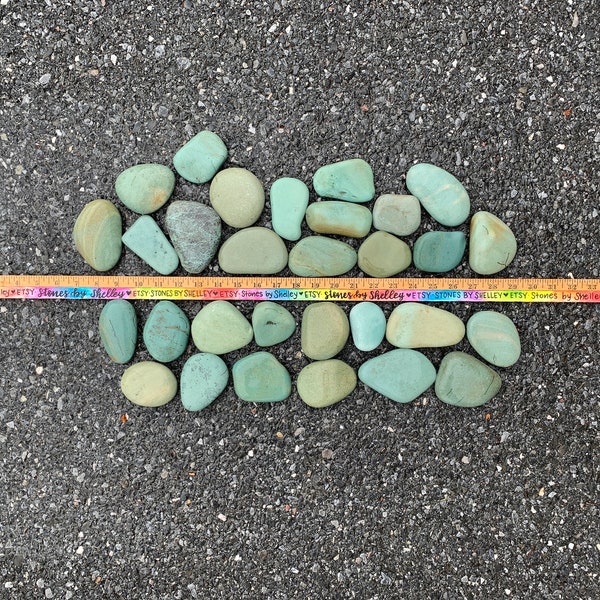New Saltwater Stones Small Pack - Stones for Rock Painting Kindness rocks Natural stones blue green rocks ocean stones art craft pebbles