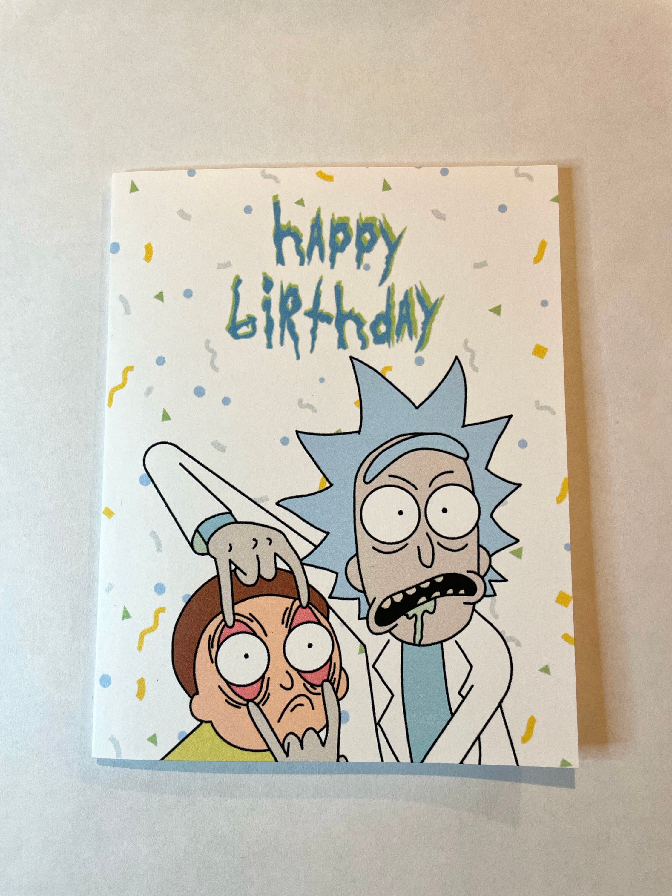 Rick and Morty Birthday Card Rick and Morty Happy Birthday - Etsy