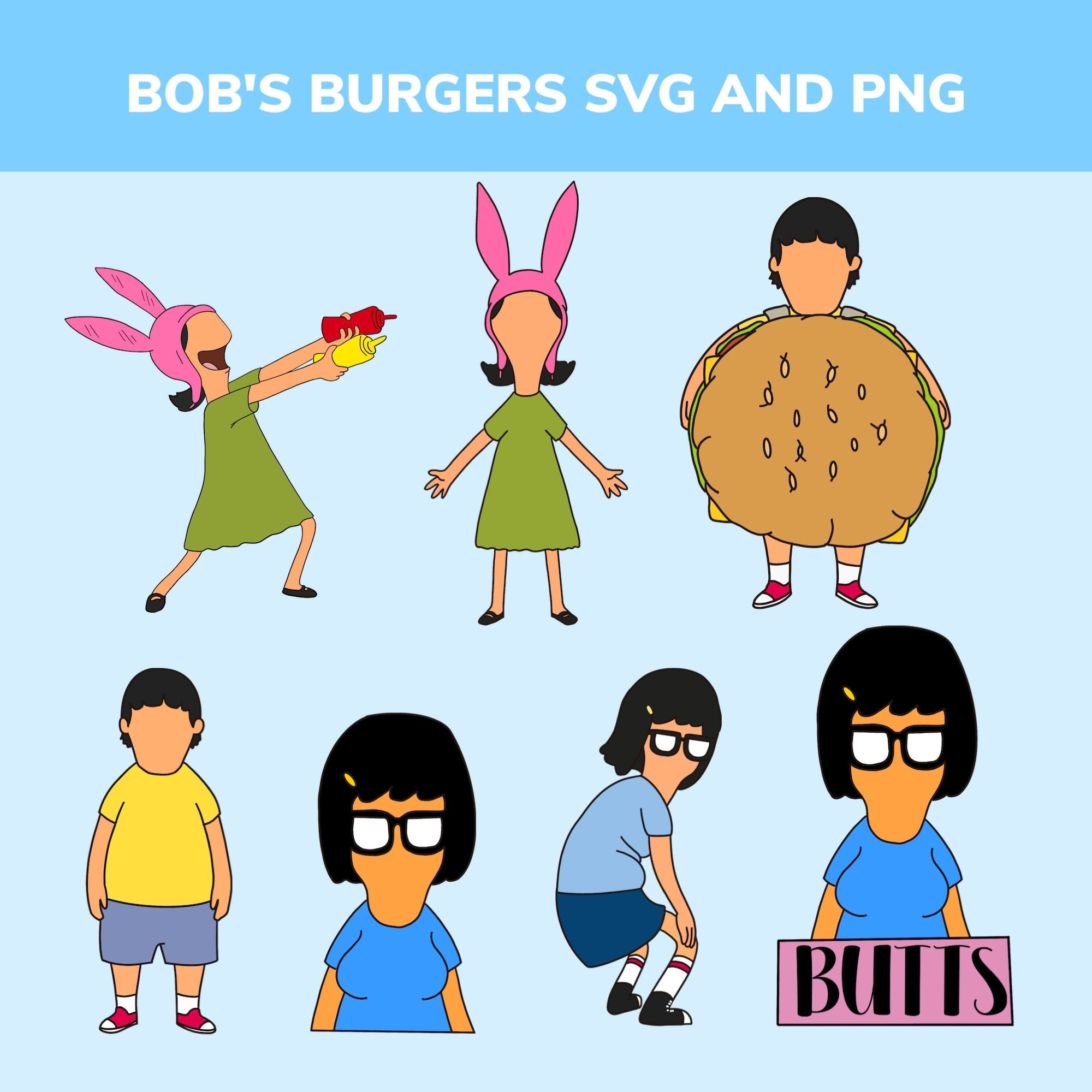 Bob's Burgers Tina Louise Gene Belcher Digital Download Etsy(05)
