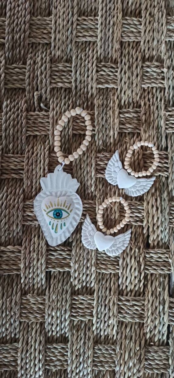 Lot de 3 Exvoto à Suspendre