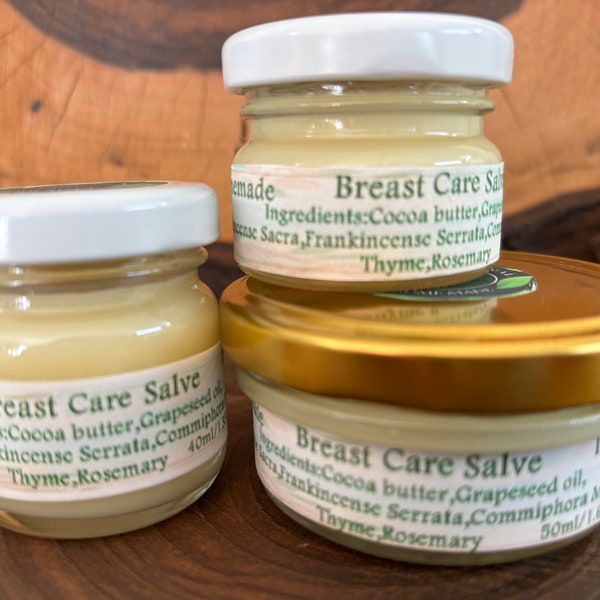 Breast Care Salve, Tension Relief, Natural Support, Frankincense and Myrrh, Well-being Salve