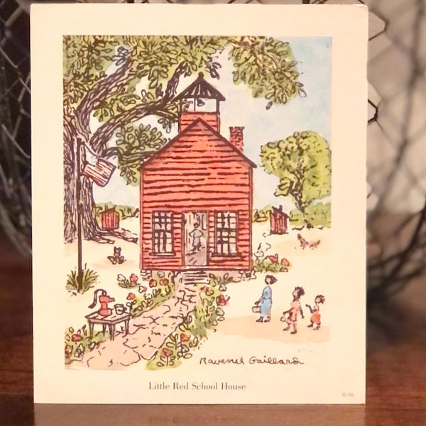 Little Red School House Print by Ravenel Gaillard