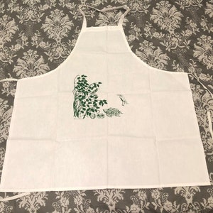 Island and Sea Life Butcher Apron in Green