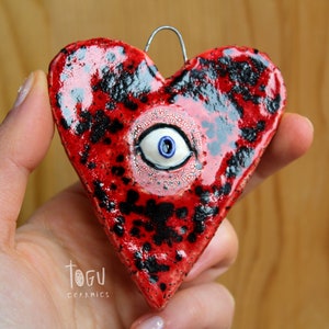 Ceramic Wall Art, Stoneware Wall Decor, Wall Hanging, Ceramic Heart Sculpture, Handmade Ceramic, Housewarming Gift