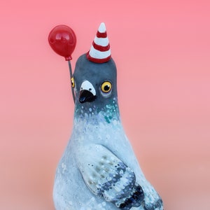 Ceramic Pigeon Sculpture - Bird Figurine - Handmade Ceramic Bird - Birthday Gift - Unique Gift - Home Decoration