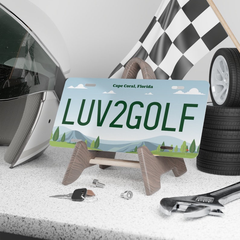 Custom Golf Cart Vanity License Plate Personalized License Etsy