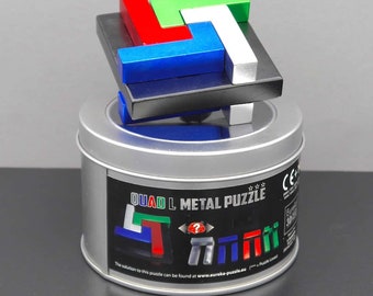 QUAD L METAL PUZZLE - schwieriges 3D-Puzzle
