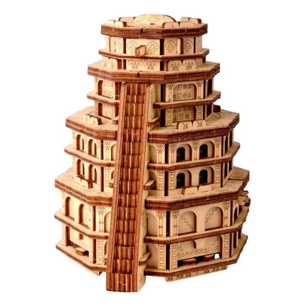 QUEST TOWER - herausfordernde Puzzlebox mit Geheimfach