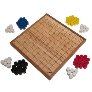QUOD, a parlor game for 2 - 4 people, family game, board game, wooden parlor game