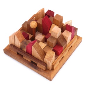 City Puzzle - varied thinking game for puzzle fans made of wood