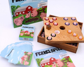 Ferkelspiel Premium - lustiges Würfelspiel für die ganze Familie inkl. Erweiterung für noch mehr Spielspaß