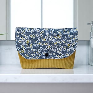 Pochette multifonction bicolore, trousse pour maquillage. Modèles au choix.