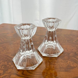 ornamented glass short candlestick holders chinoiserie/grandmillennial/traditional tablescape 3.5 tall two available image 7