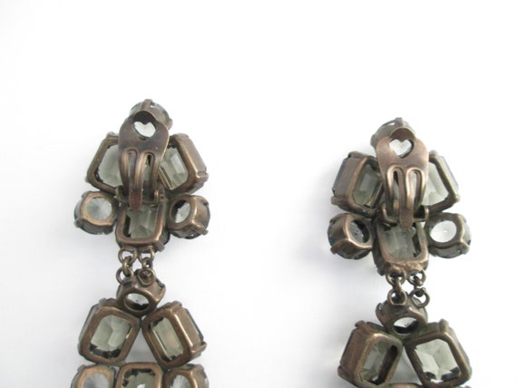 Charcoal Gray Statement Dangle Earrings - image 5