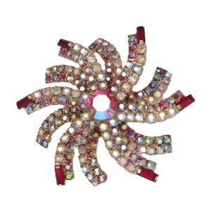 Juliana Aurora Borealis Pin Wheel Brooch