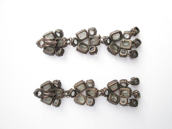 Charcoal Gray Statement Dangle Earrings - image 4