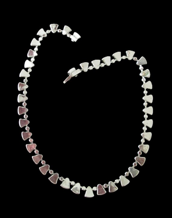 Kramer of New York Signed Triangle Rhinestone Nec… - image 6