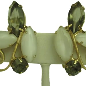 Juliana Vintage Rhinestone and Cabochon Earrings