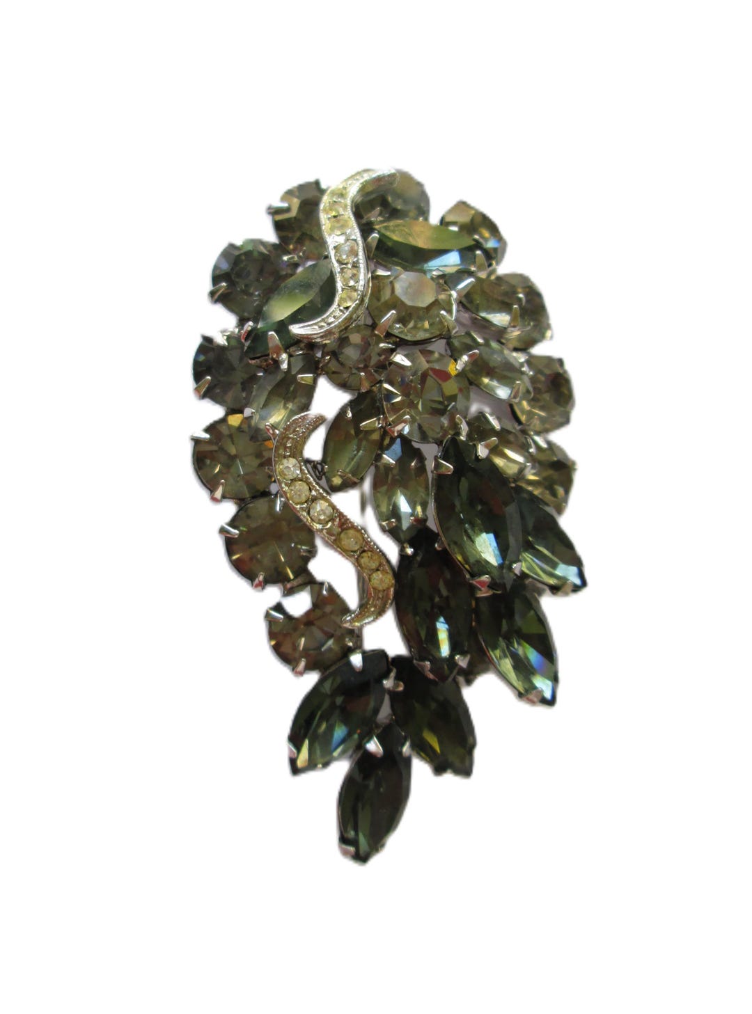 Weiss Signed Vintage Rhinestone Brooch - Etsy