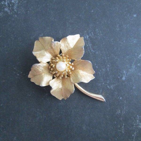 Boucher Vintage Signed Flower Brooch