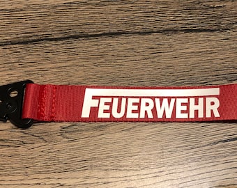 Schlüsselanhänger „FEUERWEHR 1“ mit Ortsname