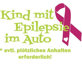 Autoaufkleber „Kind mit Epilepsie“