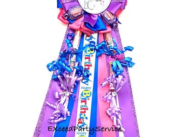 Birthday Party Candy Ribbon Corsage Badge