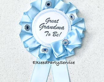 Blue Grandma Baby Shower Pin Personalize Baby Shower Party Pin Baby Shower Decoration Dad To Be Baby Shower Keepsake Grandpa Pin