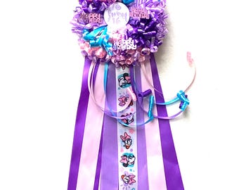 Sweet 16 Birthday Party Candy Corsage Pin  Pink Lilac Purple