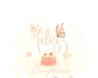 Feliz Cumpleanos Happy Birthday  Party Badge Corsage Birthday Pin Custom Birthday Pins