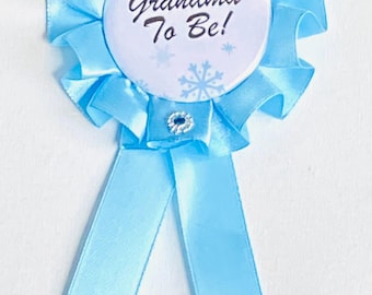 Mommy to Be Baby Shower Party Pin Snowflake Baby Shower Decor Daddy To Be Pin Keepsake  Grandma baby shower pin Personalized Baby Shower