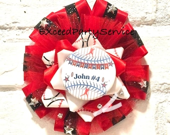 Baseball volleyball Football Senior  Night Mom BadgeHomeComing Sports Ribbon Soccer Mom Ribbon Customizable  Sports Photo Brag Pin Badge