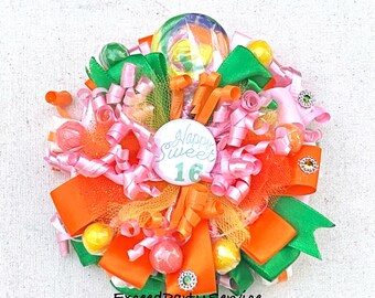 Sweet 16 Fall Birthday Corsage Birthday Party Sugar Cubes  Candy Corsage Birthday Party Wrist Corsage