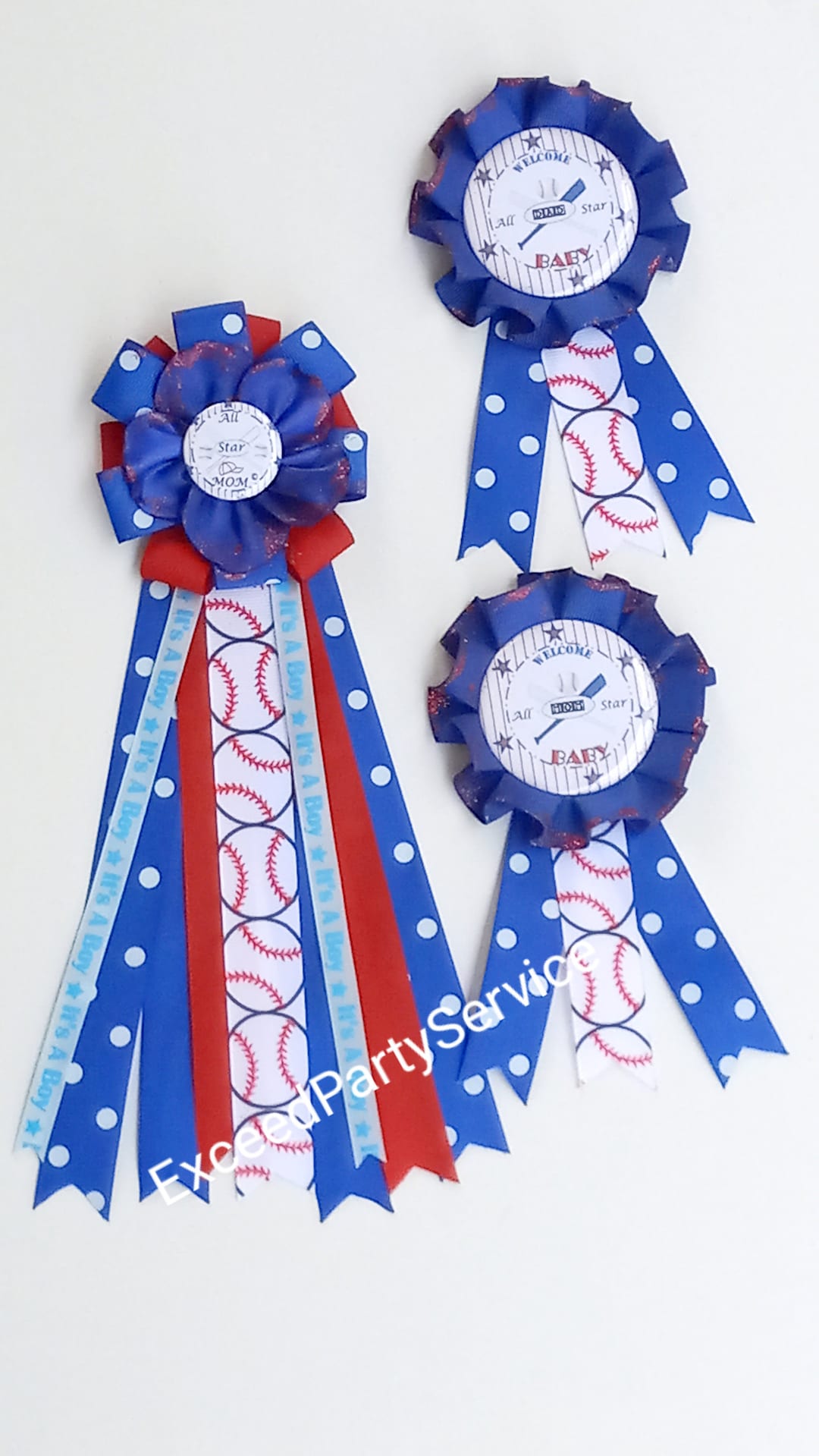 Baseball Baby Shower Decoration Mom to Be Photo Shoot Floral Ribbon Mom