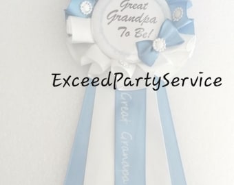 Great Grandpa Baby Shower Pin Personalize Baby Shower Party Pin Baby Shower Decoration Dad To Be Baby Shower Keepsake Grandpa Pin