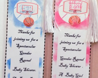 Gender Reveal Baby Shower Party Guest Bookmark Party Favors