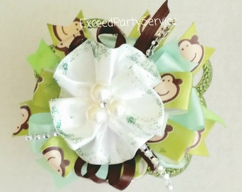 Daddy Daughter Jungle Safari Animal Ribbon Wrist Corsage