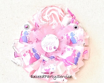 Birthday Corsage Happy Birthday Party Sugar Cubes  Candy Corsage Sweet 16 Princess Birthday Party Wrist Corsage