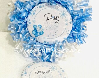 Daddy Daughter Dance Ribbon wrist corsage Father Daughter Dance Wrist Corsage Winter Theme Father Daughter Dance