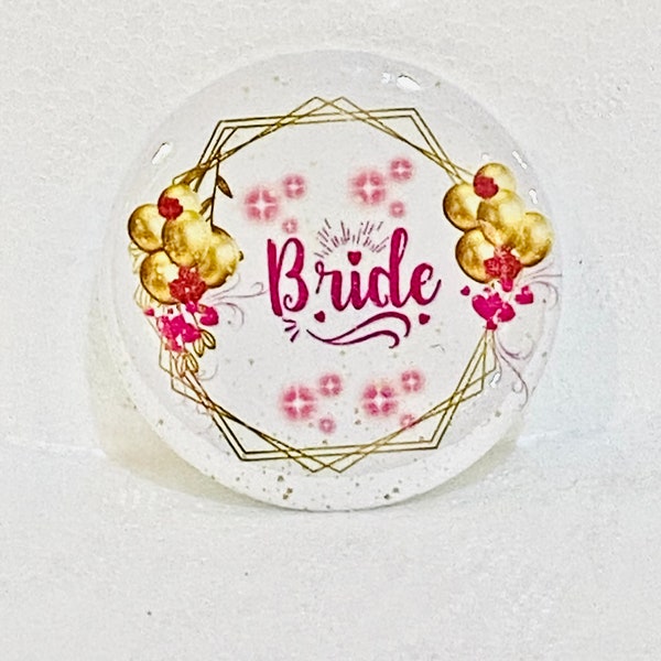 Bridal Shower Party Button Pin Hen Party Bachelorette Party Buttons Bride Wearable Pin