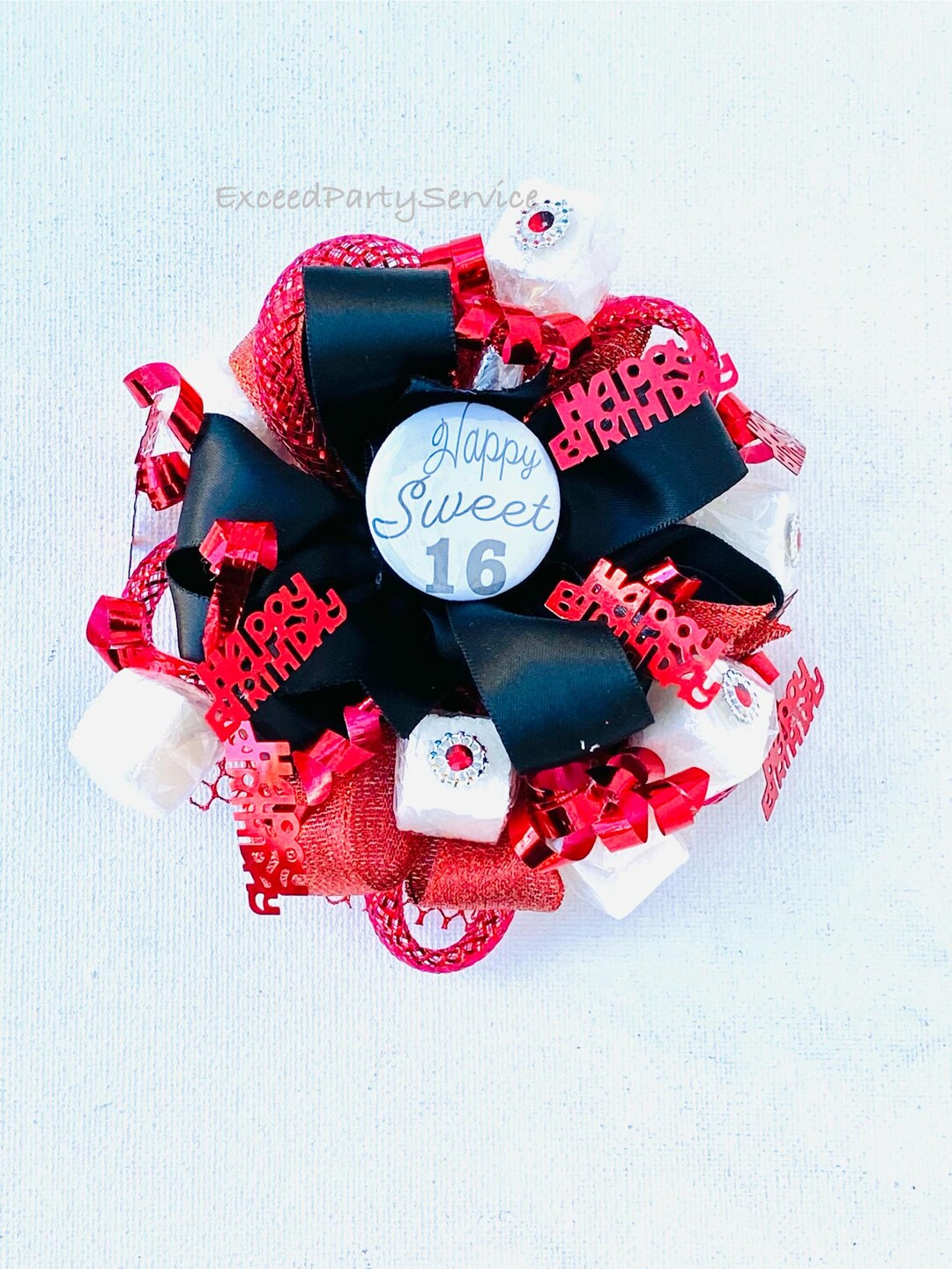 Sweet 16 Birthday Corsage Happy Birthday Party Sugar Cubes Corsage ...