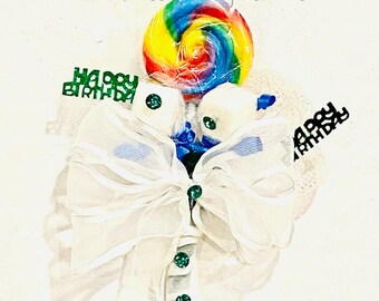 Candy  Boutonniere  with Sugar Cubes Birthday  Boutonniere Birthday Sugar Cubes  Candy Boutonniere