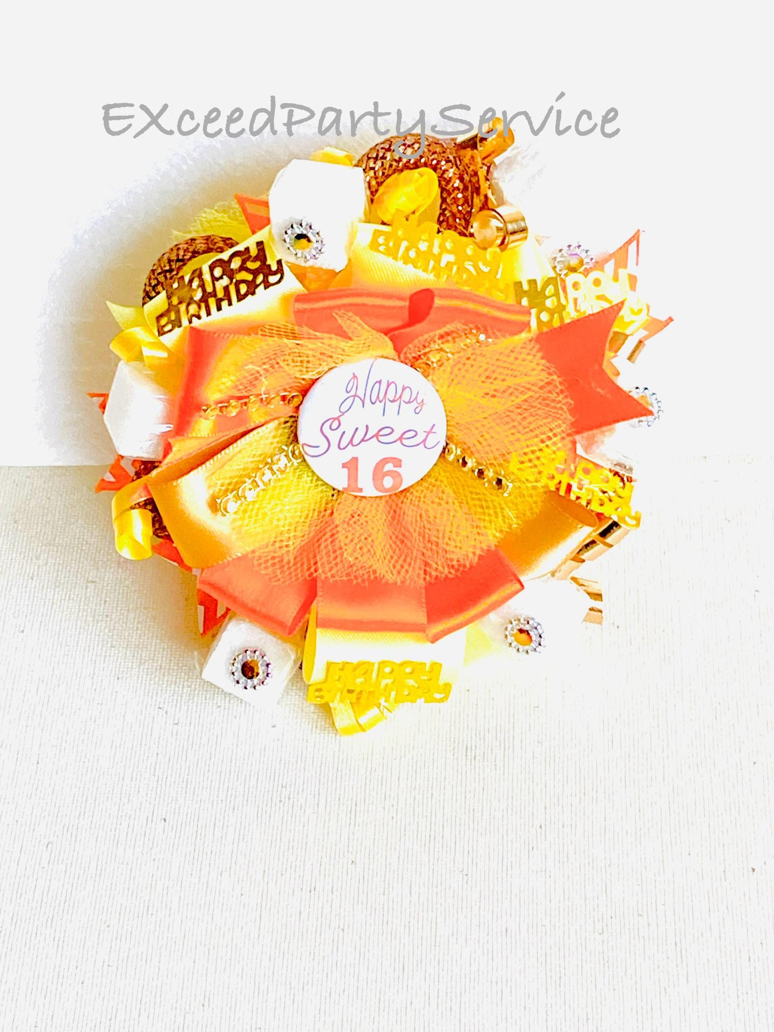 Sweet 16 Birthday Corsage Happy Birthday Party Sugar Cubes Corsage ...