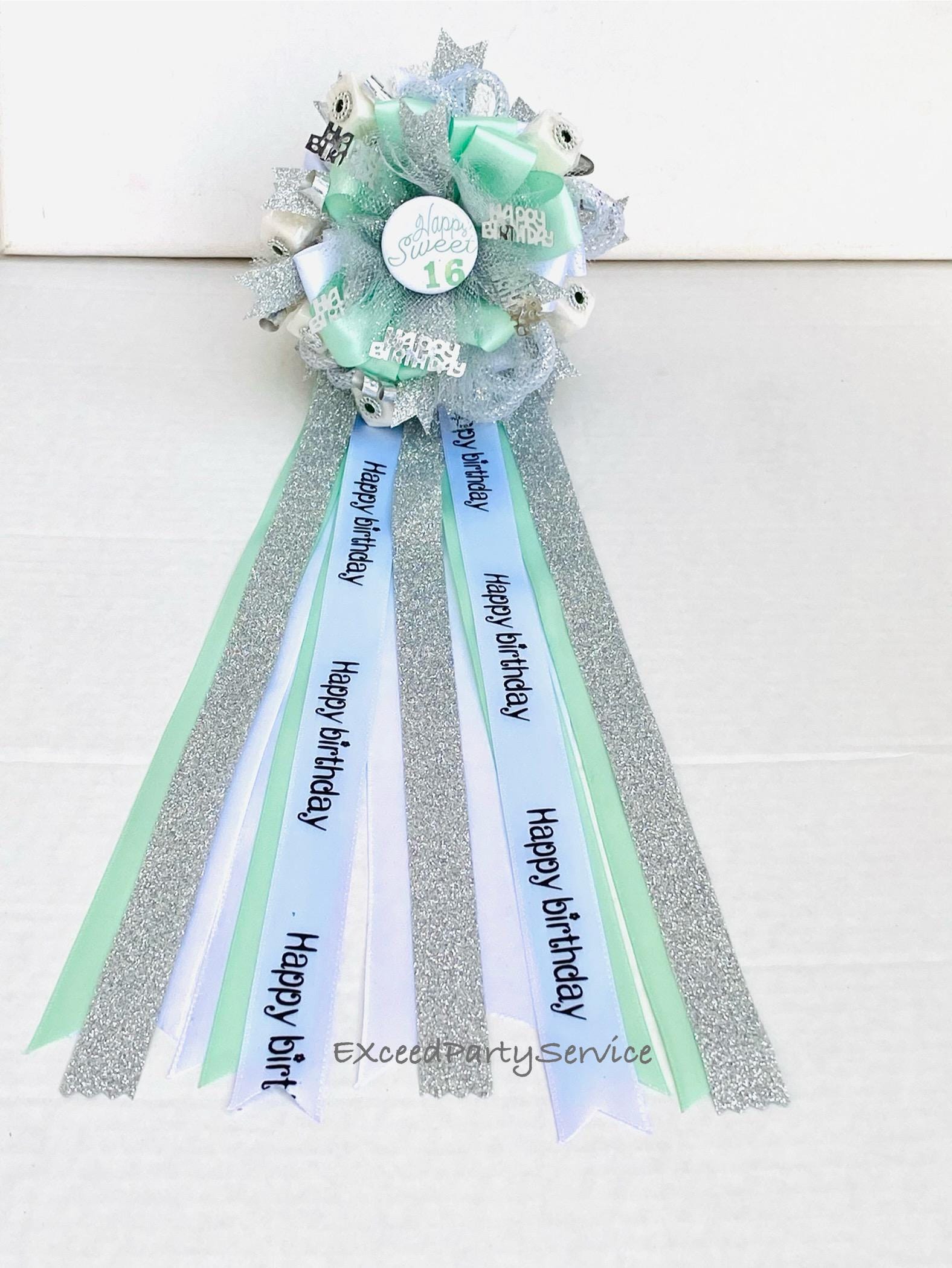 Sweet 16 Birthday Corsage Happy Birthday Party Sugar Cubes Corsage ...