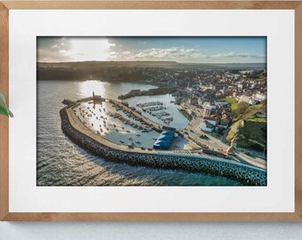 Scarborough Town and Harbour | Photographic Print | Aerial Photography