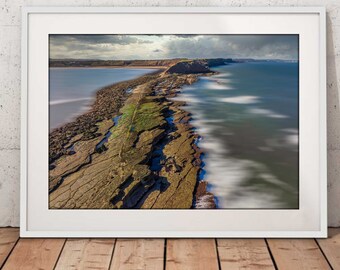 Filey Brigg Long Exsposure Landscape | Photographic Print | Fine Arts Print