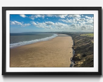 Filey Beach & Flamborough Head | Canvas Print | Photographic Print