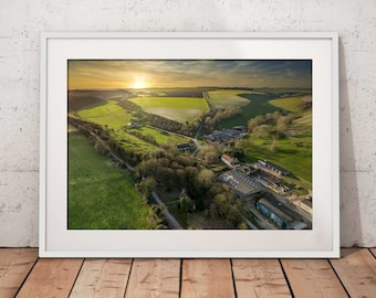 Yorkshire Dales Sunset | Photographic Print | Aerial Photography