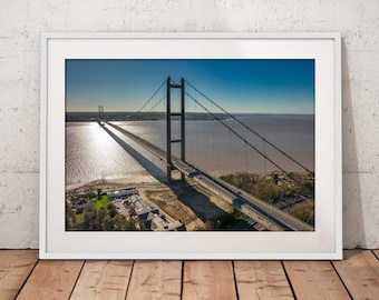 Humber Bridge Urban Landscape | Photographic Print | Aerial Photography